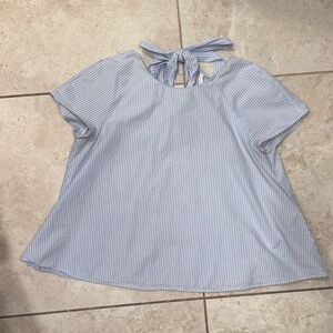 Zara Blue Striped Blouse